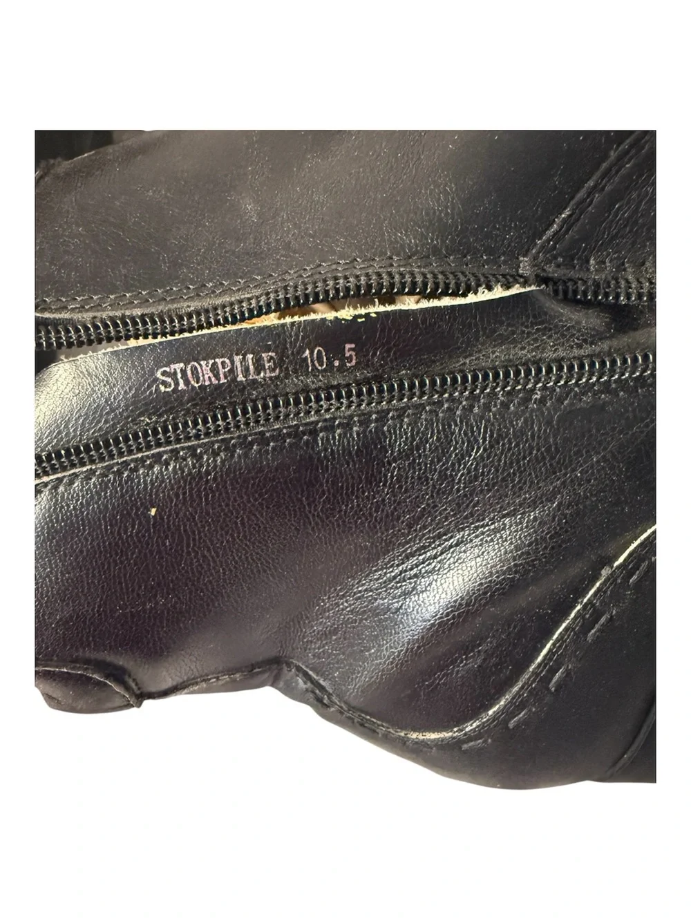 Steve Madden Men's Black Square-Toe Zip Ankle Boots Zip closure stokpile 10.5